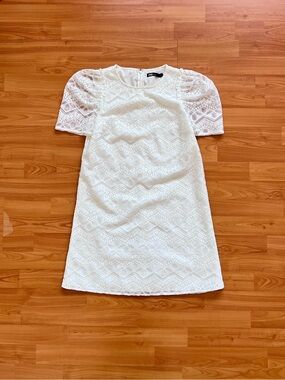 White Lace Shift Dress